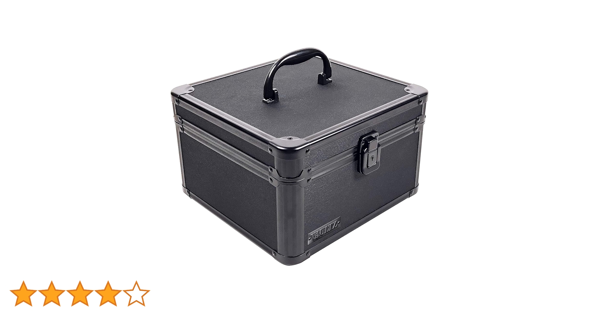 Vaultz Locking Storage Box with Key Lock, Train Case Interior